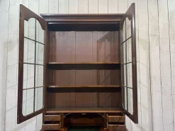 Discount Pamono English Bookcase Desk in Walnut and Red Cedar, Early 20th Century