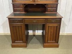 Discount Pamono English Bookcase Desk in Walnut and Red Cedar, Early 20th Century
