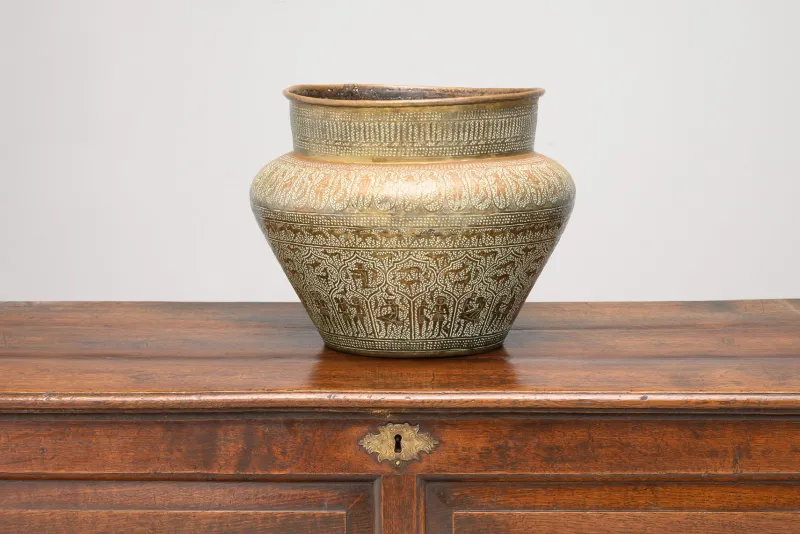 New Pamono English Brass Jardiniere, 1930s