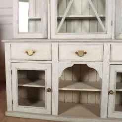 Pamono English Breakfront Kitchen Dresser><noscript><img width=