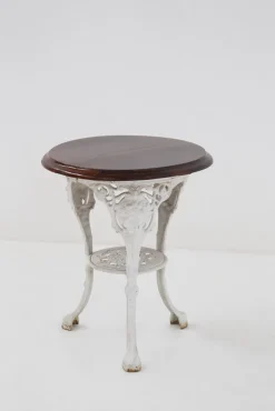 Hot Pamono English Cast Iron and Wooden Table, 1890s