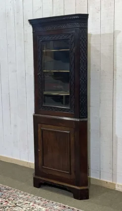 Pamono English Corner Cabinet in Walnut, Mahogany and Oak, 19th Century><noscript><img width=