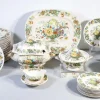 Pamono English Decorated Ceramic Service from Mason's, 1950s, Set of 41> Dinner Plates & Bowls