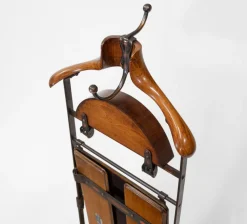Best Pamono English Deluxe Valet Stand with Trouser Press, 1920s