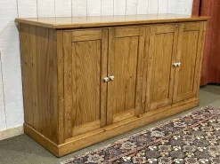 Pamono English 4-Door Fir Sideboard, 1950s><noscript><img width=