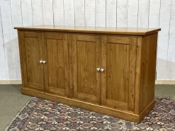 Pamono English 4-Door Fir Sideboard, 1950s><noscript><img width=