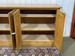 Pamono English 4-Door Fir Sideboard, 1950s><noscript><img width=