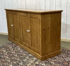 Pamono English 4-Door Fir Sideboard, 1950s><noscript><img width=