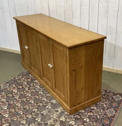Pamono English 4-Door Fir Sideboard, 1950s><noscript><img width=