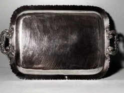 Clearance Pamono English Early Victorian Sheffield Tray with Handles, 1840