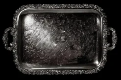 Clearance Pamono English Early Victorian Sheffield Tray with Handles, 1840