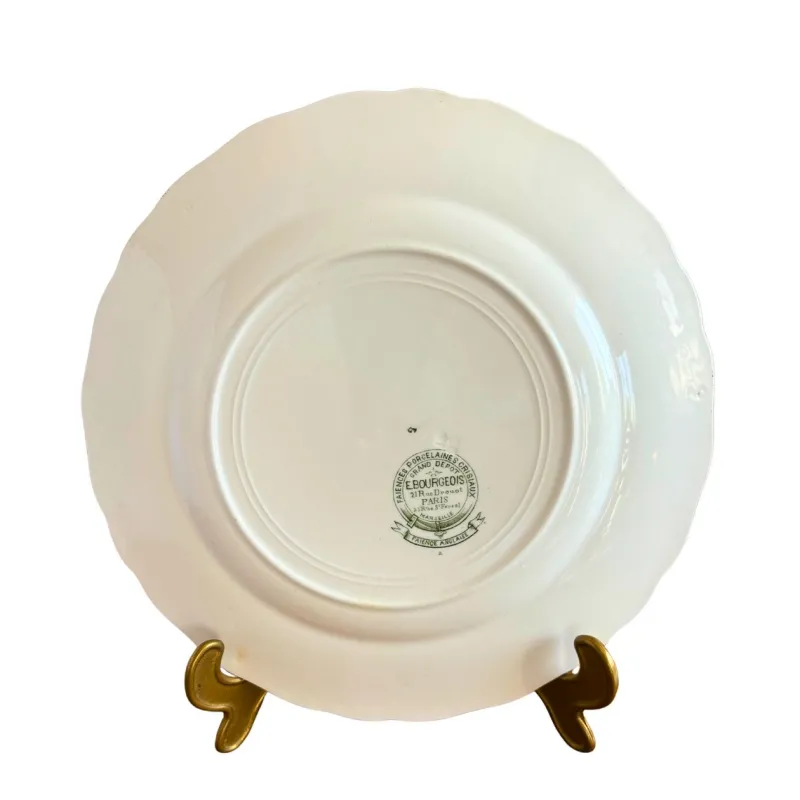 New Pamono English Earthenware Lafayette Dinner Service with Green Ribbon and Floral Garlands from Ridgways, 1890, Set of 26