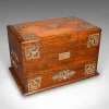 Pamono English Edwardian Metamorphic Stationery Case in Oak, 1910s> Trunks Crates & Baskets