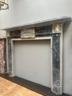 Best Pamono English George III Style Specimen Marble Fireplace Mantel