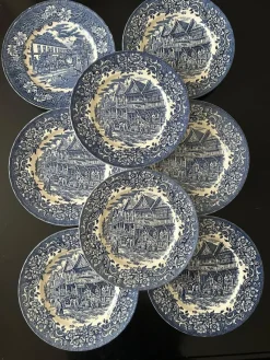 Online Pamono English Ironstone Plates fom Royal Tudor Ware, 1960s, Set of 8
