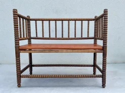 Pamono English Jacobean Style Bobbin Wood Bench, 1920s> Benches