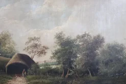 Hot Pamono English Landscape, Oil Painting on Canvas, Late 19th Century, Framed