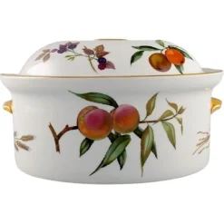 Best Pamono English Large Evesham Lidded Tureen in Porcelain from Royal Worcester, 1980s