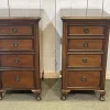 Pamono English Mahogany Bedside Tables, Early 20th Century, Set of 2> Nightstands