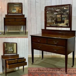 Sale Pamono English Mahogany Dressing Table, Early 20th Century