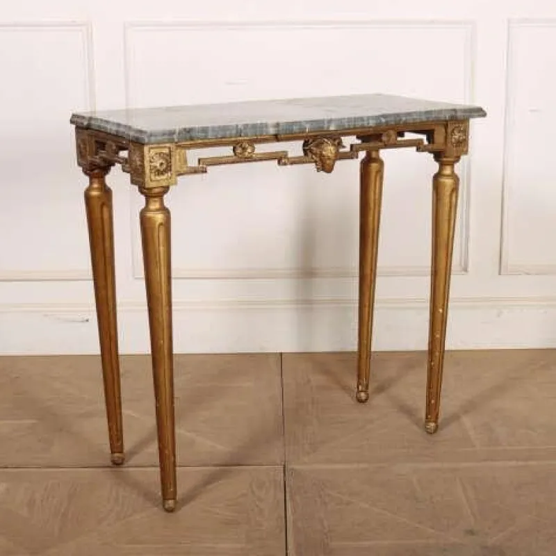 Online Pamono English Marble Topped Console Table