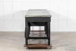 New Pamono English Monumental Ebonised Pine Worktable, 19th Century