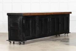 Sale Pamono English Monumental Ebonised Pine Dresser Base, 19th Century