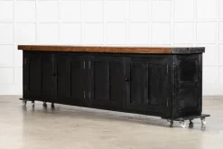 Sale Pamono English Monumental Ebonised Pine Dresser Base, 19th Century