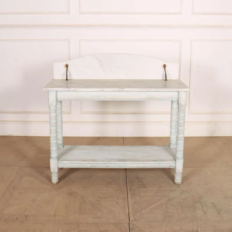 Pamono English Painted Marble Top Washstand> Dressing Tables