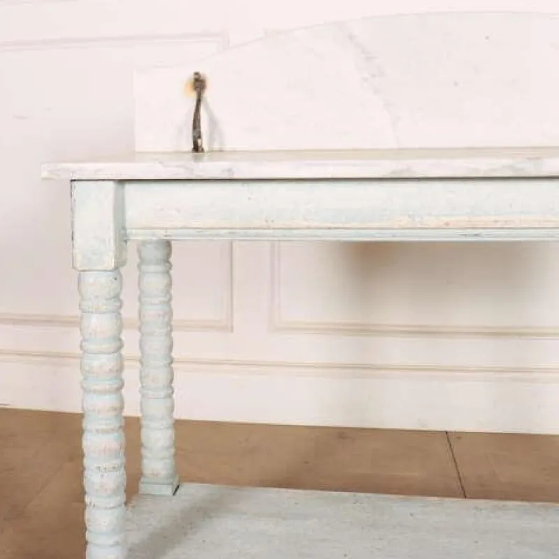 Pamono English Painted Marble Top Washstand> Dressing Tables