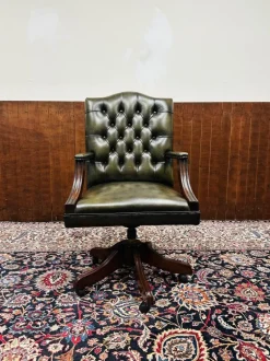 Pamono English President Chair in Olive Green> Office Chairs