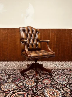 Pamono English President Chair in Leather> Office Chairs