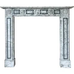 Pamono English Regency Calacatta Marble Fireplace Mantel, 1820> Fireplaces And Mantels