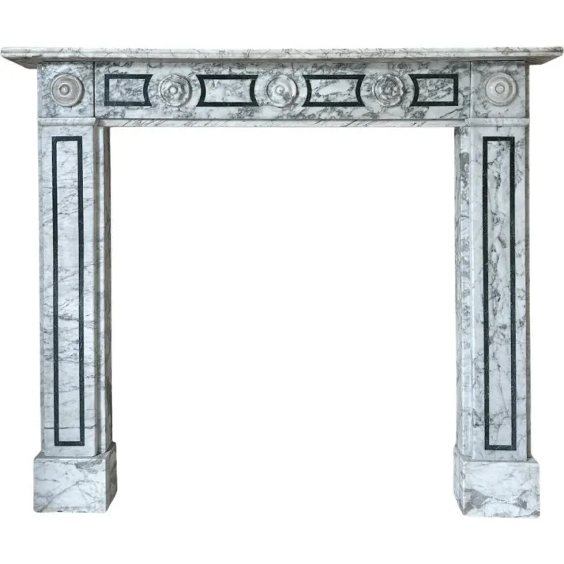 Pamono English Regency Calacatta Marble Fireplace Mantel, 1820> Fireplaces And Mantels