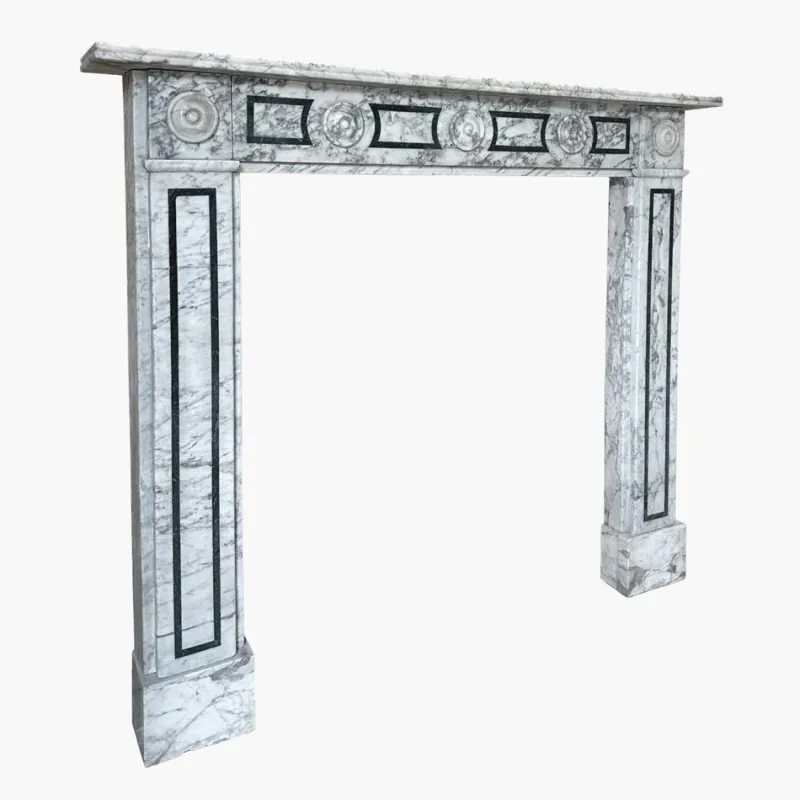 Pamono English Regency Calacatta Marble Fireplace Mantel, 1820> Fireplaces And Mantels