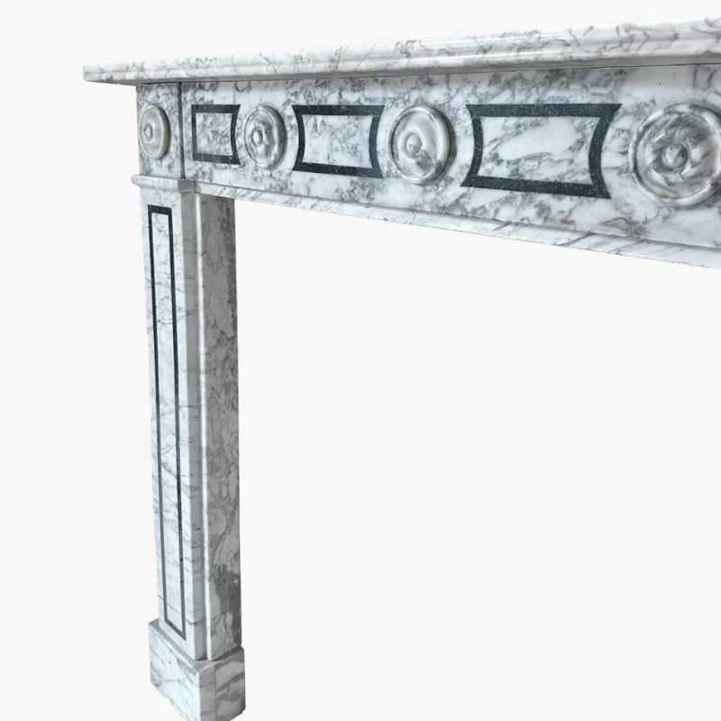 Pamono English Regency Calacatta Marble Fireplace Mantel, 1820> Fireplaces And Mantels