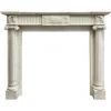 Discount Pamono English Regency Statuary White Marble Columned Fireplace Mantel, 1820s