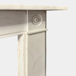 Pamono English Regency Statuary White Marble Fireplace Mantel, 1800s><noscript><img width=