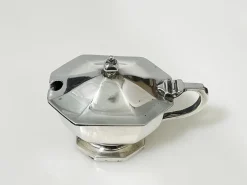 Best Pamono English Silver Condiment Set attributed to Mappin & Webb, Birmingham, 1927, Set of 6