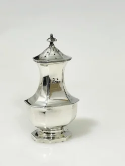Best Pamono English Silver Condiment Set attributed to Mappin & Webb, Birmingham, 1927, Set of 6