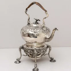 Sale Pamono English Silver Teapot with Stand by T. Heming and S. Whitford