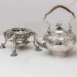 Sale Pamono English Silver Teapot with Stand by T. Heming and S. Whitford