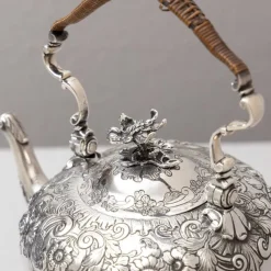 Sale Pamono English Silver Teapot with Stand by T. Heming and S. Whitford