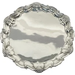 New Pamono English Silver Tray on Paw Feet attributed to Gibson and Langman, 1898