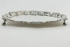 New Pamono English Silver Tray on Paw Feet attributed to Gibson and Langman, 1898