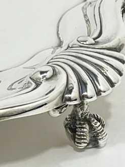 New Pamono English Silver Tray on Paw Feet attributed to Gibson and Langman, 1898