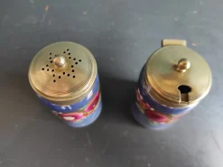 Pamono English Silver-Plated and Lusterware Cruet Set from John Turton & Co., Sheffield, 1920s, Set of 4><noscript><img width=