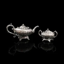Pamono English Silver-Plated Tea Service from Viners of Sheffield, 1960s, Set of 2> Coffee & Tea Service