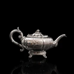 Pamono English Silver-Plated Tea Service from Viners of Sheffield, 1960s, Set of 2><noscript><img width=