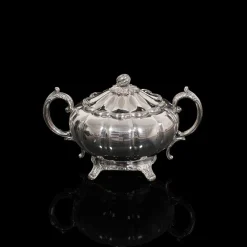Pamono English Silver-Plated Tea Service from Viners of Sheffield, 1960s, Set of 2><noscript><img width=